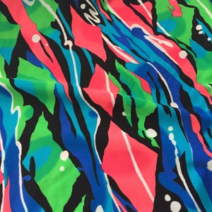 Stretch Spandex Nylon Swimsuit Fabric - 4-way stretch 58&quot;wide, multicolor geometric print