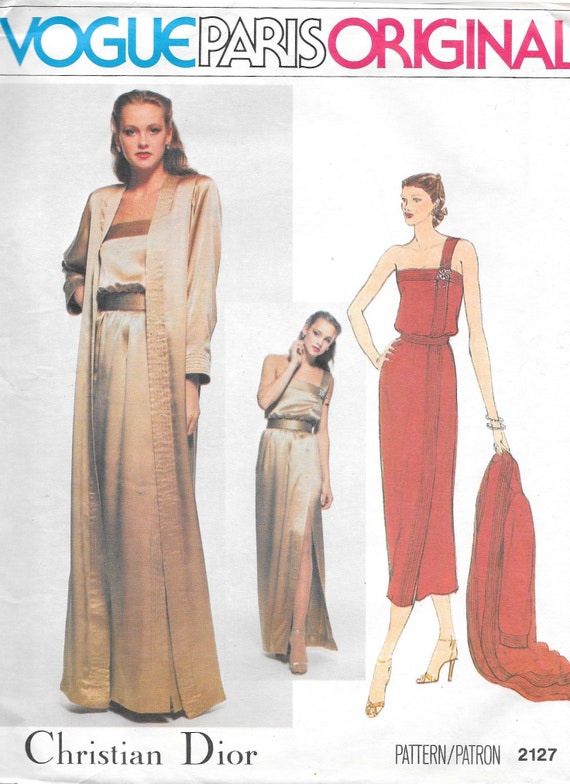 1970s Christian Dior Vogue Pattern  Dress & Coat, Size 10 (uncut) - Etsy