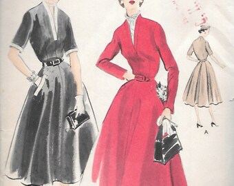 Vintage 1950s Vogue Sewing Pattern 5407 Misses' Dress | Etsy