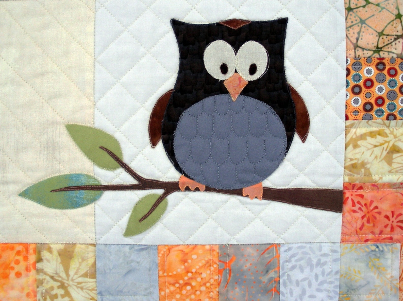 One Big Cabin Baby Quilt Pattern With Woodland Critters owl Etsy