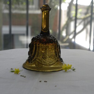 Vintage FENTON Amber Glass Bell