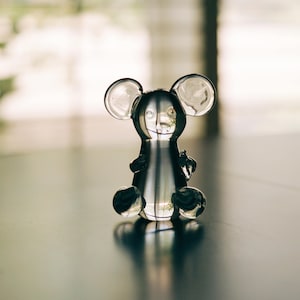 Balos Mouth Blown Art Glass Sculpture Mouse Iridescent Original