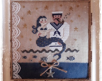 Mermaid and Sailor - PDF Cross Stitch Pattern