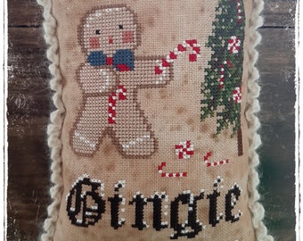 Gingie (Christmas Tree Ornament No. 3)- PDF Cross Stitch Pattern