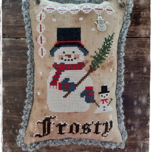 Frosty (Christmas Tree Ornament #2)- PDF Cross Stitch Pattern