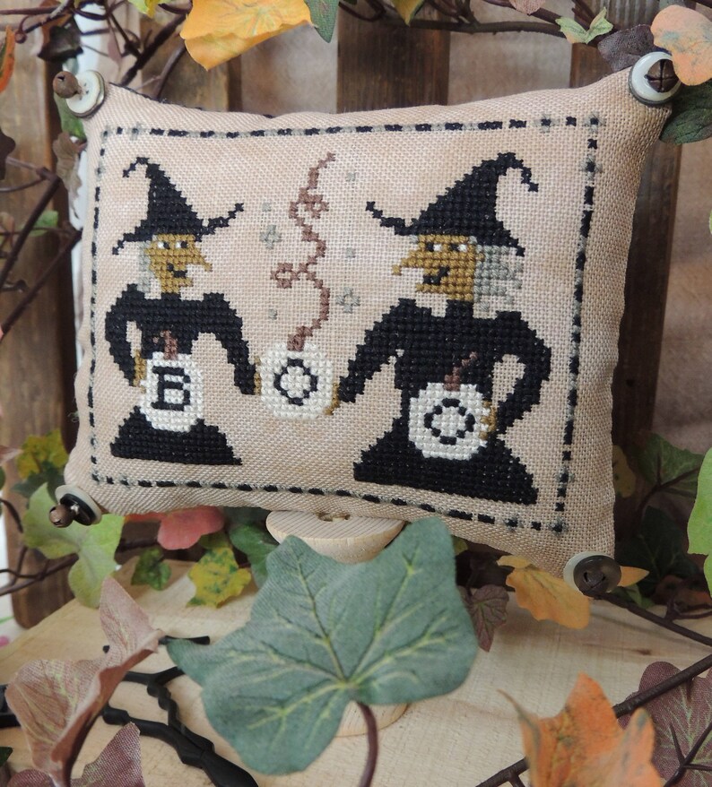 Witch Sisters PDF Cross Stitch Pattern Etsy