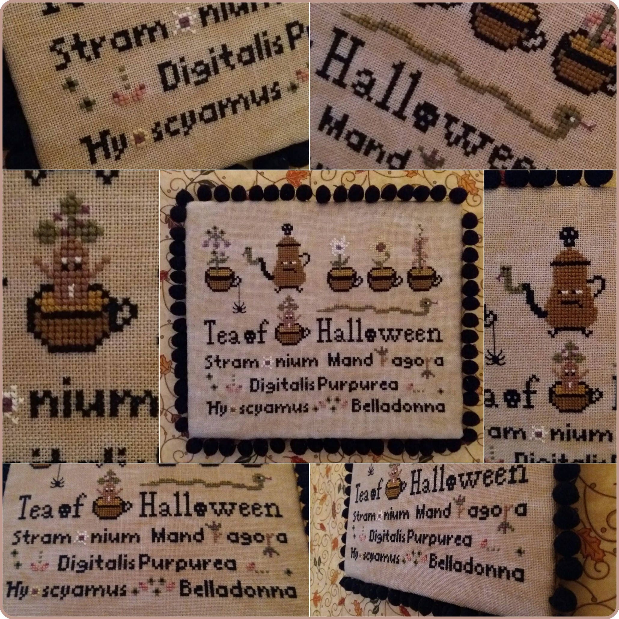 Tea of Halloween - PDF Cross Stitch Pattern - Etsy