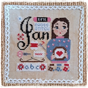 ハッピーホビー月間: 1月 (クロスステッチ) - PDFクロスステッチ図案