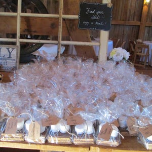 Smore Wedding Favor BAGS Lowest Price/Quality Flat Bottom/Gusset Fold, Classy Favor Clear, Food Safe, Perfect Size:8x4x2 image 5