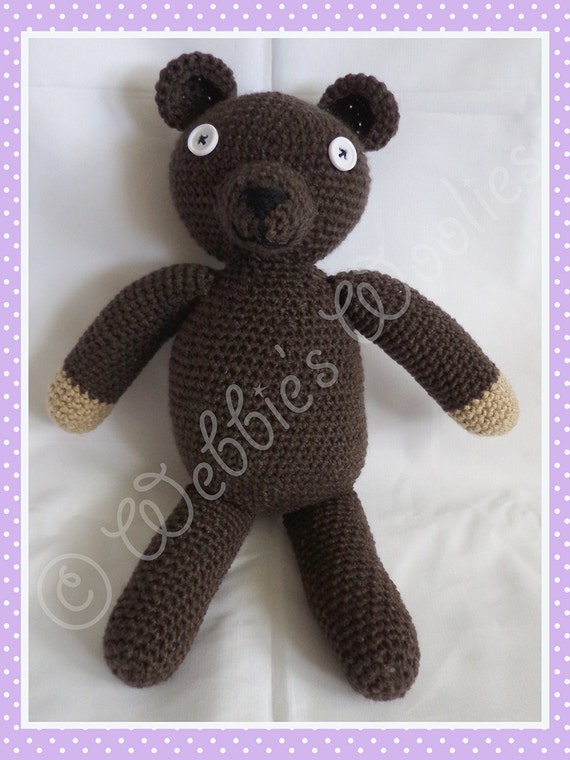 Items similar to Adorable Crocheted Mr. Bean Teddy Bear Needs a New ...