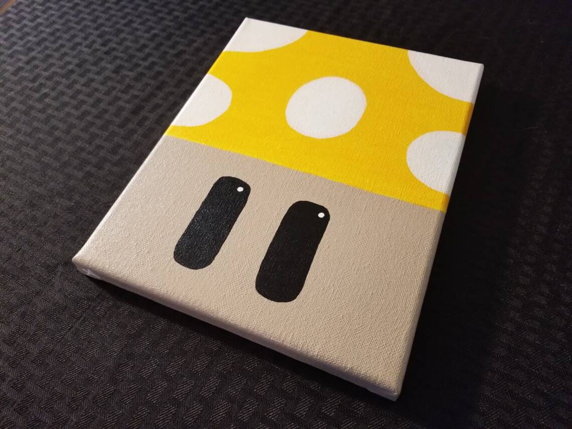 Super Mario Mushroom Painting Etsy