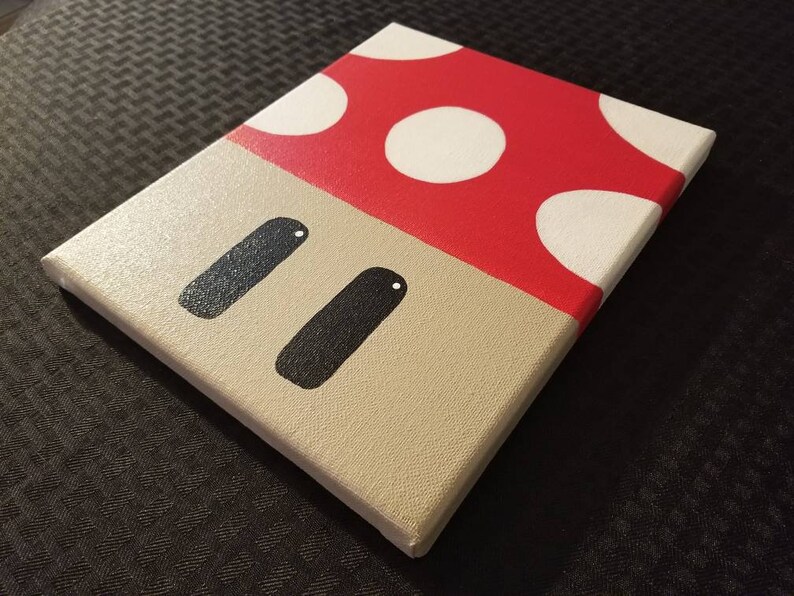 Super Mario Mushroom Painting Etsy