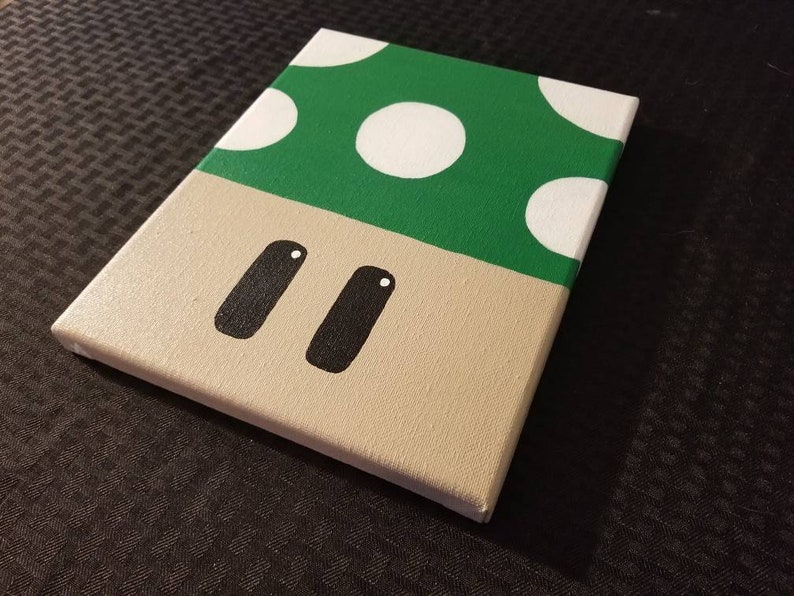 Super Mario Mushroom Painting Etsy