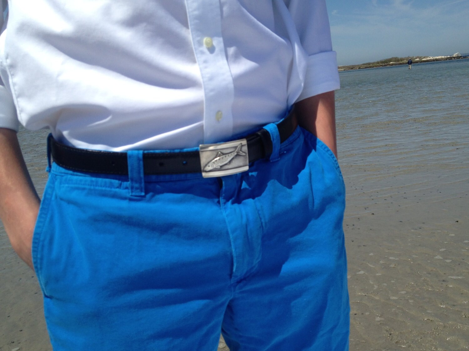 Handmade Sterling Silver Bonefish Belt Buckle Silver Fish Belt Buckle