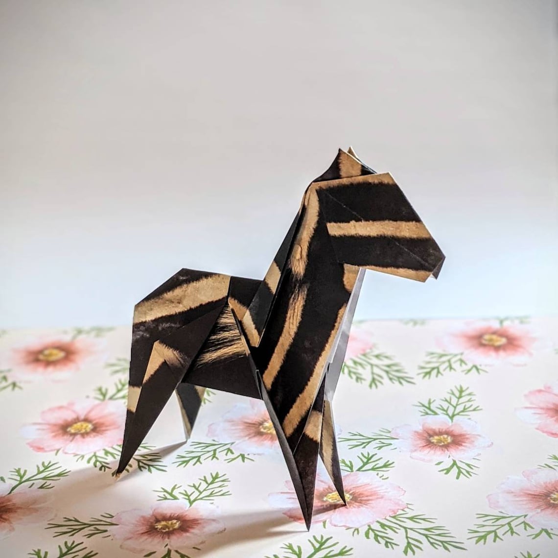 Origami Zebra Zebra Pattern Paper Etsy