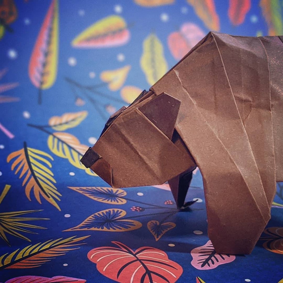 2 Osos de Origami en papel de origami Etsy