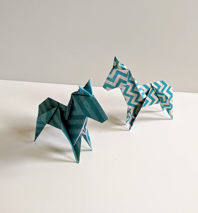 Origami Zebra Colorful Pattern Etsy