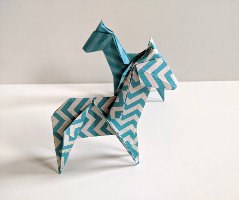 Origami Zebra Colorful Pattern Etsy