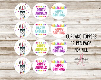 Llama Cupcake Toppers - Etsy