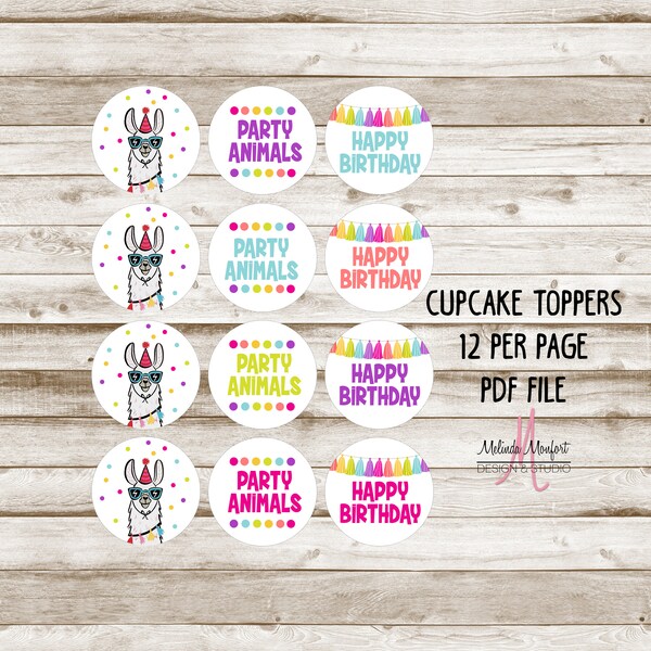 Llama Cupcake Topper - Etsy