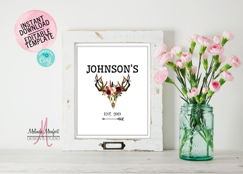 Established Sign Name Art Family Name Wall Art Established Etsy