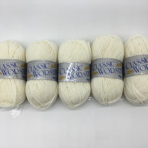 Marnel Classic Worsted Yarn Set of 5,Vintage High Quality Yarn, 100m/110yds- Colour#1070-Aran