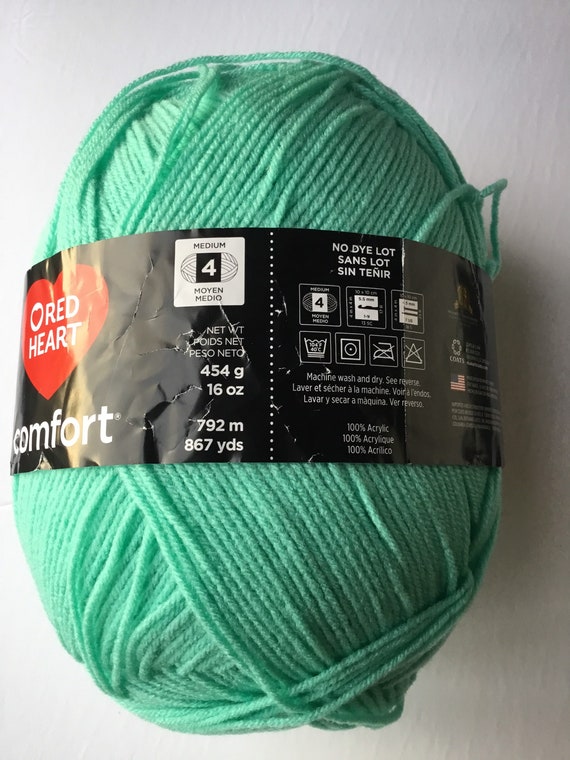 Svække æggelederne Kunde Red Heart Comfort Yarn 454g/16oz Solid Colours-mint /green - Etsy
