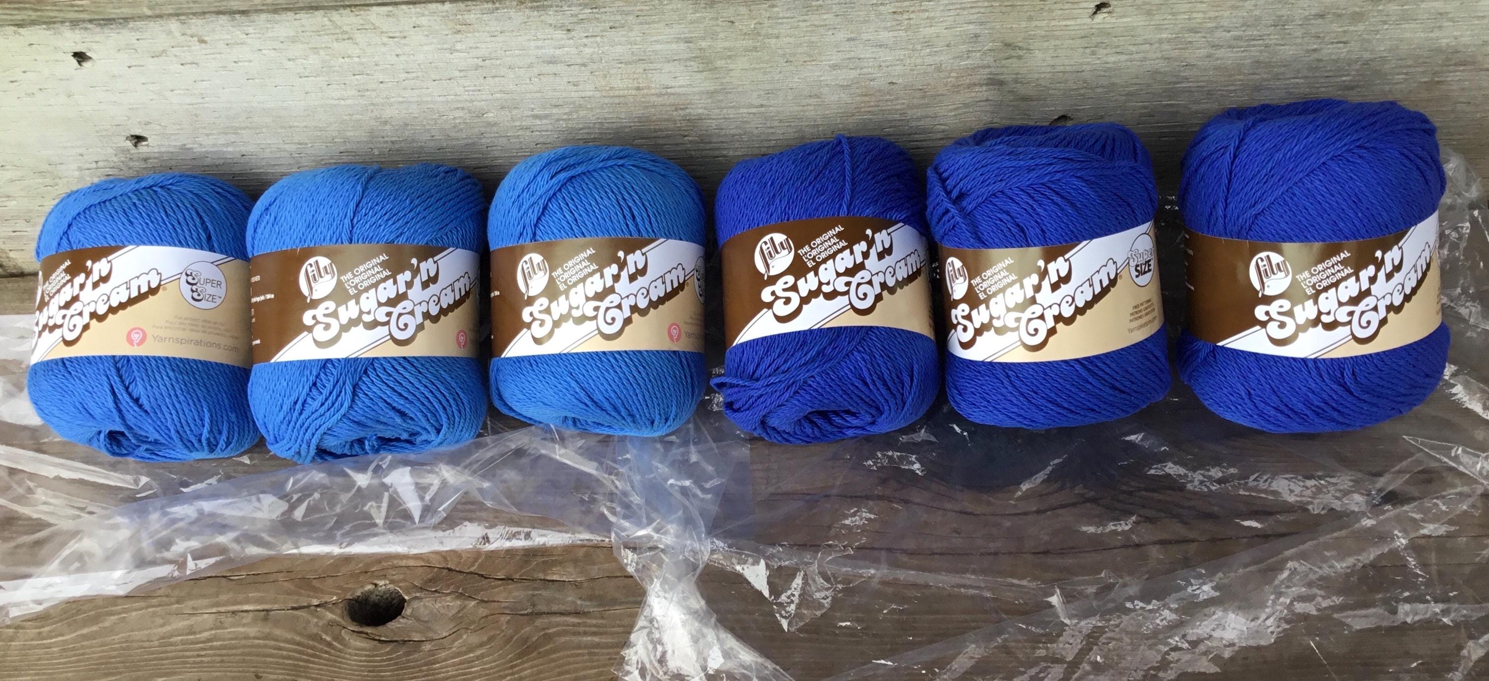 Lily Sugar'n Cream Set of 3, the Original Super Size Yarn 4oz/113g