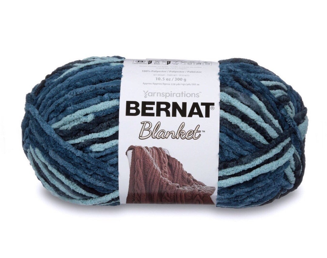 Bernat Blanket Yarn Super Soft, 300g/10.5oz Teal Dreams 