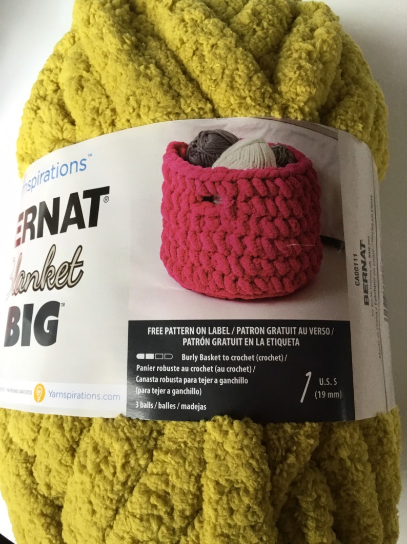 Bernat Blanket Big 10.5oz/300g Moss Green Etsy