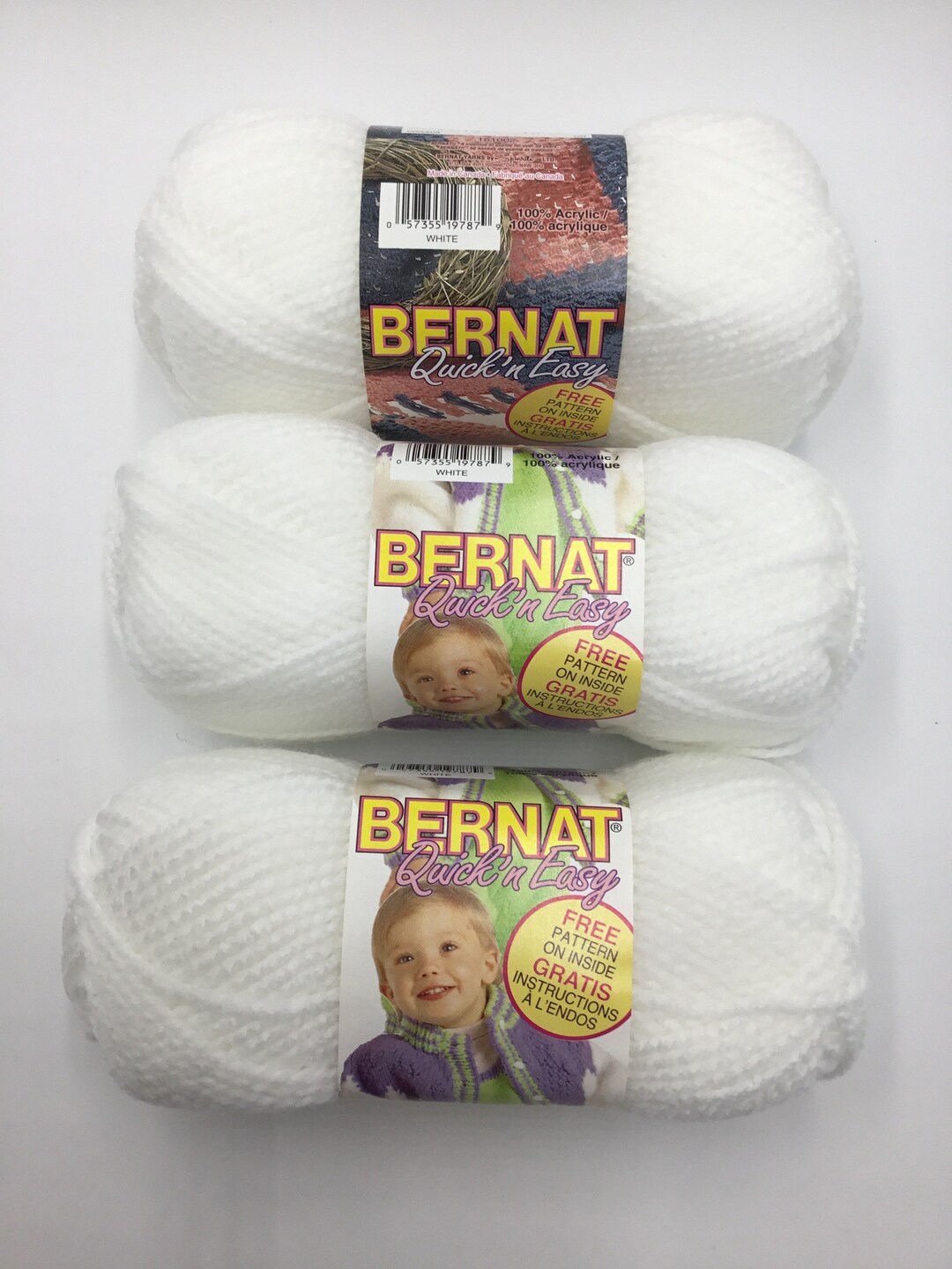 Bernat Quickn Easy Yarn Set, Bernat Chunky Yarn, Rare Vintage Yarn