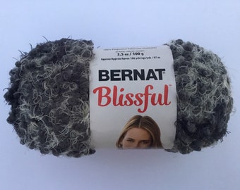 Bernat Blissful yarn 100% polyester 3.5oz/100g-Midnight Mist