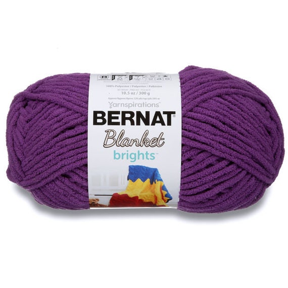 Larger size blanket in super soft Bernat Blanket Brights!