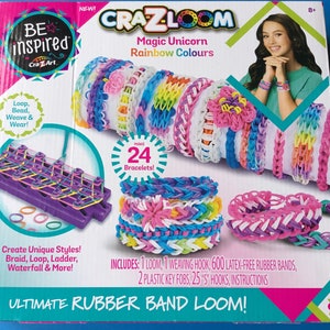 Cra-z-loom Be Inspired Crazart Magic Unicorn/loop,bead,weave & Wear Creat U  Inquest Styles makes 24 Bracelets 