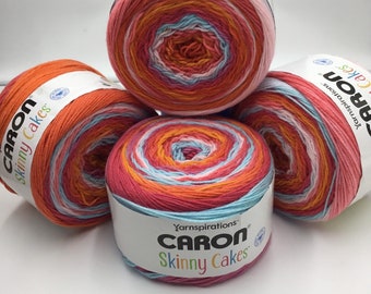 Caron Cinnamon Swirl Cakes Knitting Yarn - Oyster - Marble - Beach Towel -  Heat Wave -Maitai - Twilight Surf - Hibiscus - Limited Edition