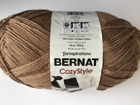 Bernat Cozystyle Acrylic Worsted Weight Yarn 16oz 454g light Brown Etsy Canada