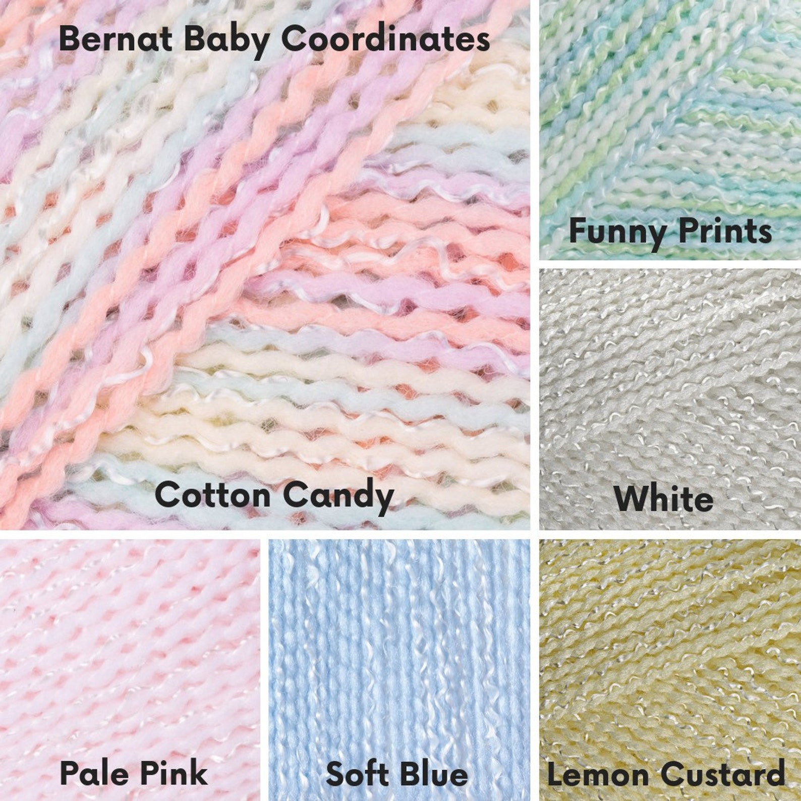 Bernat Baby Coordinates Yarn Mulitple Colours Cotton Candy Etsy
