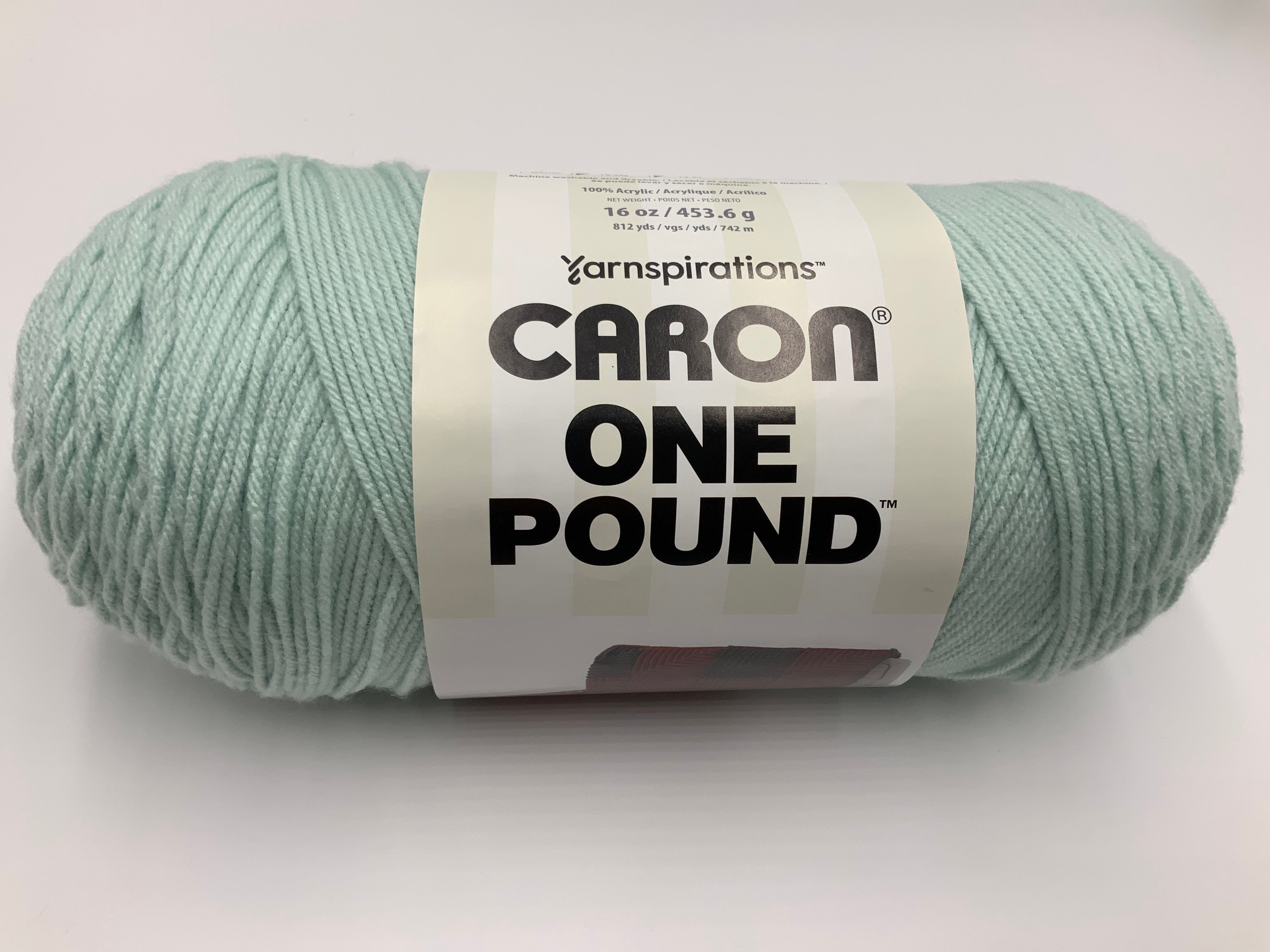 Caron One Pound Yarn, Medium 4 / 16 Oz / 453.6 G Pale Green 