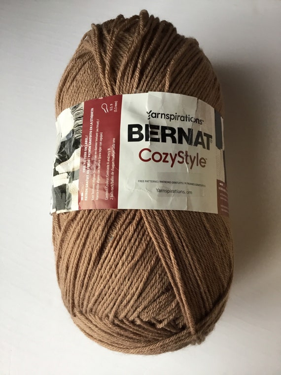 Laine acrylique peignee Cozystyle Bernat 16 oz 454 g Marron clair Etsy France