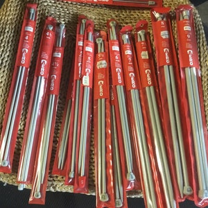 Aero Knitting Needles 2 to 9mm-35cm L- Variety of Sizes Aero Needles Redditch England + Spring Stitch Holder all with sleeves