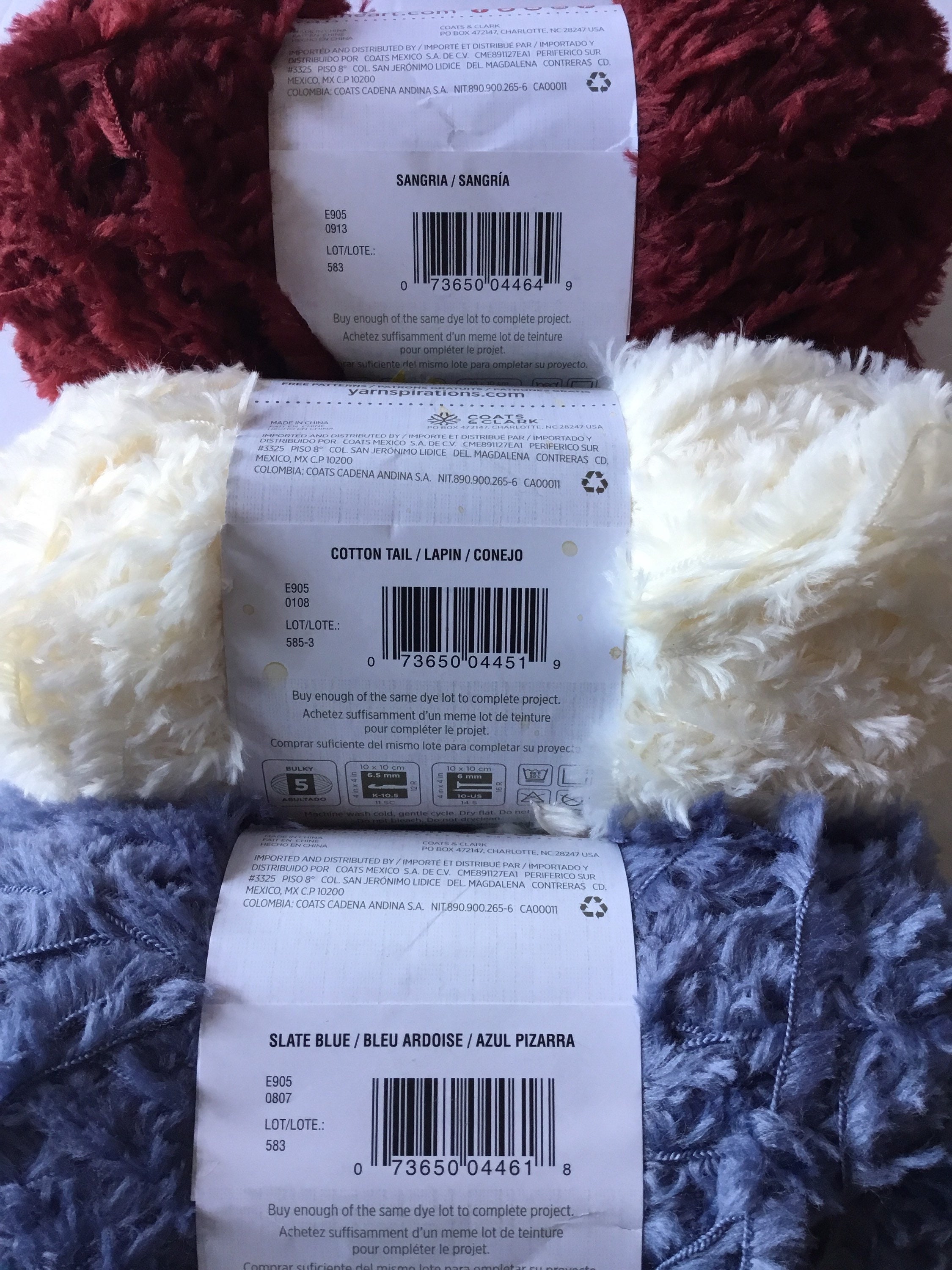 Red Heart Hygge Fur Yarn 250yds/238mpeacock/slate Bluevariety Etsy Canada