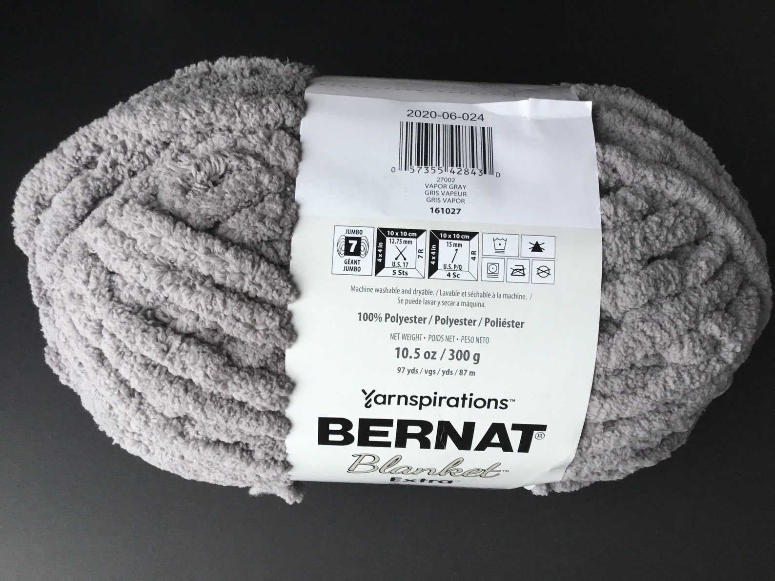 Bernat Blanket Extra 10.5oz/300g bulky 7 Vapor Gray | Etsy