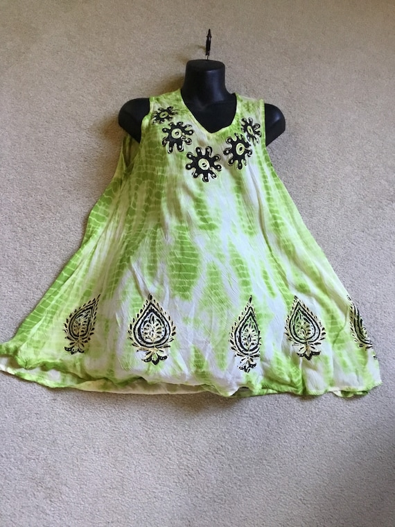 Embroidered Summer Dress,Bohimian Tunic Dress,Kur… - image 5