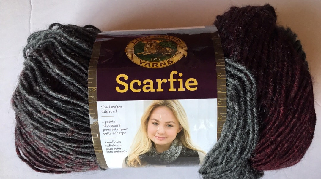 Lion Brand Scarfie Yarn-Oxford/Claret