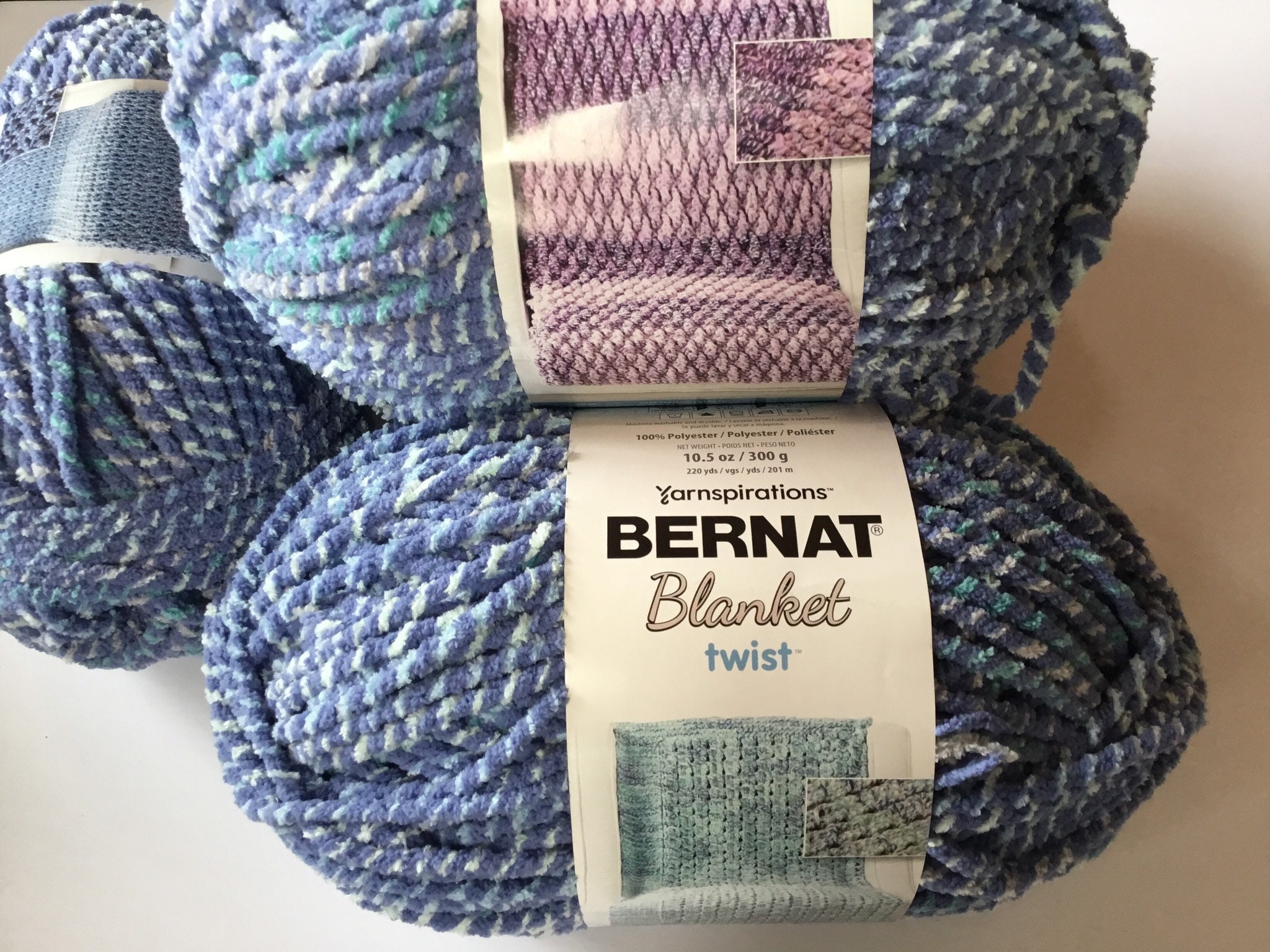 Bernat Big Blanket Yarn - Plum Purple - 32 Yards 10.5 Oz 100 Polyester for  sale online