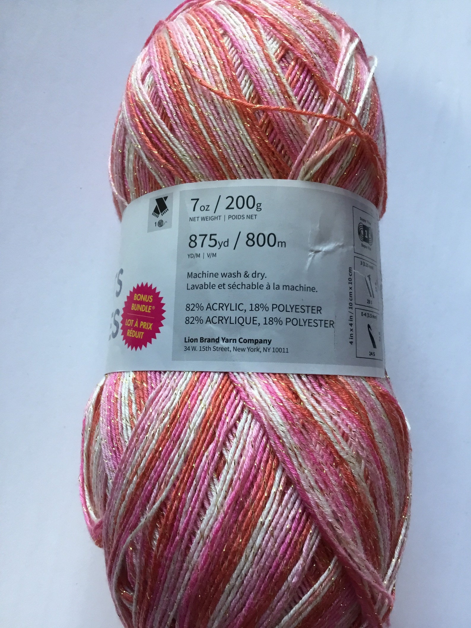 Lion Brand Summer Nights Yarn 875yd tropical Punch Etsy Canada