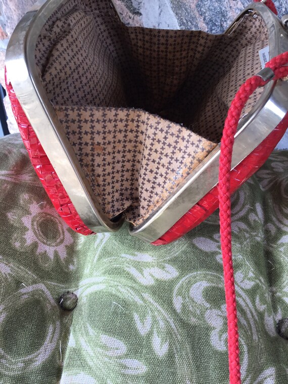 Lady’s Red Straw Purse, Crossbody Bag ,Shoulder Bag, … Gem