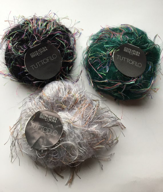 Eyelash Yarn Mixed Brands Lot Of 3 Skeins Mixed Blues For Crafts Or  Knitting