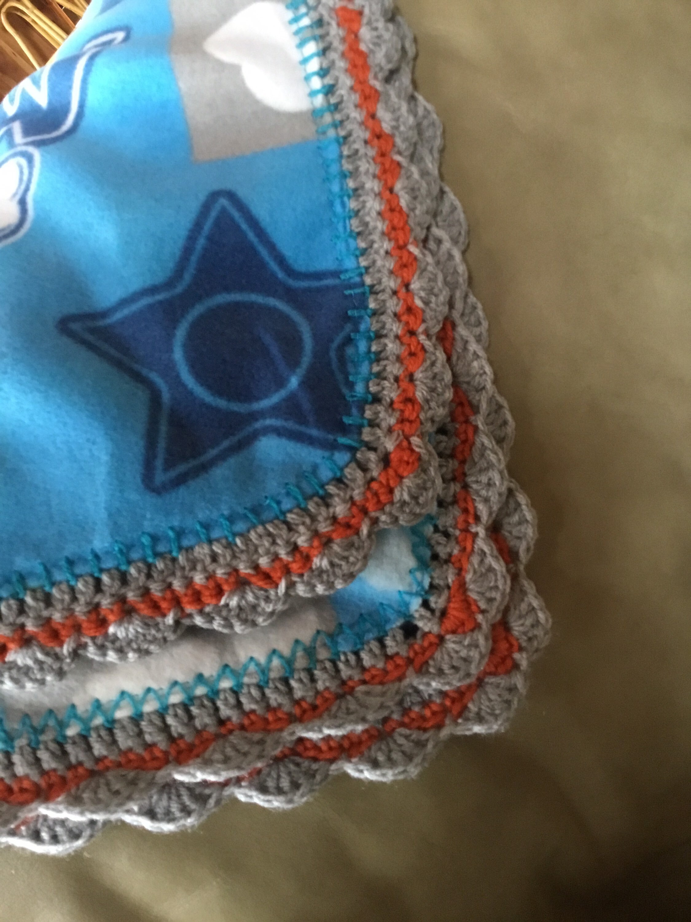 Fleece Blanket With Crochet Border/paw Patrol Blanket Etsy