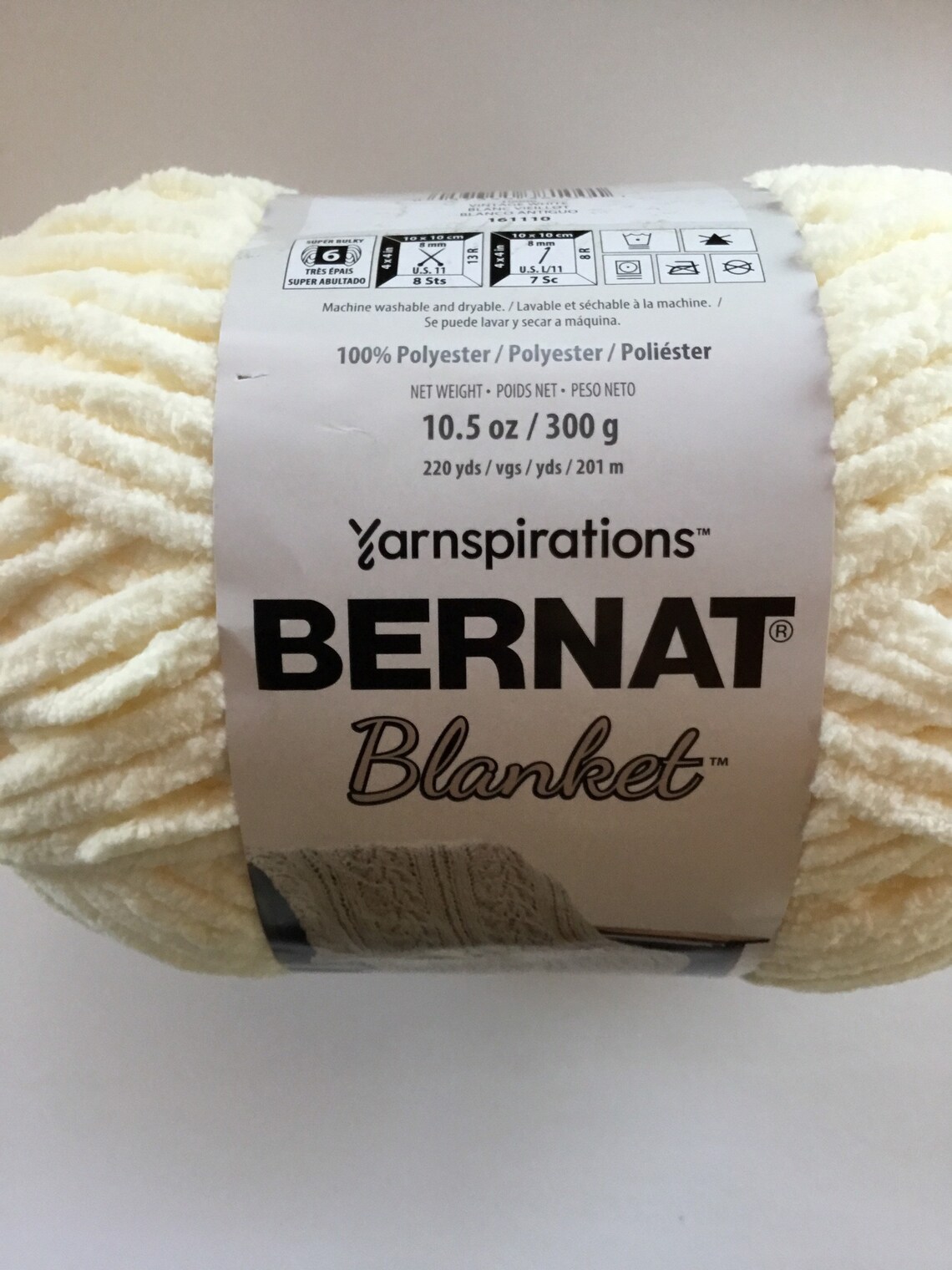 Bernat Blanket Yarn Super Soft 10.5 oz/ 300g vintage Blanc Etsy
